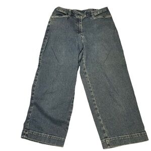 Karen Scott Blue Denim Stretch Capri’s Women’s Size 8